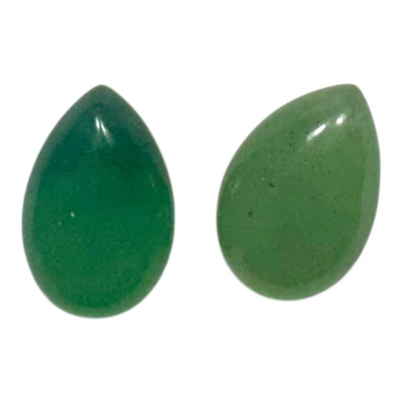 Green Aventurine Teardrop Earrings With Artisan Silver Blend  Bezels & 925 Hooks - Picture 7 of 13